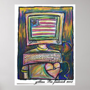 Computerkopfplakat Poster