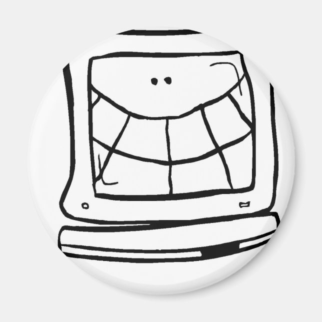 Computerlächeln Magnet (Vorne)