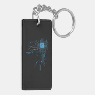 Computerlehrer-Geschenkplatte Cpu Chip Schlüsselanhänger