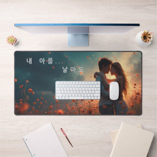 Computerpad, das eine romantische Beziehung darste Schreibtischunterlage