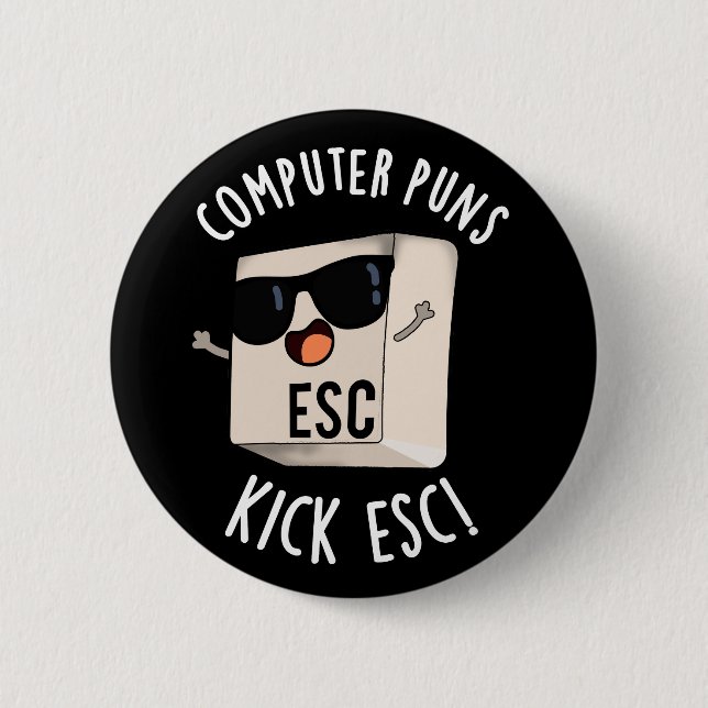 Computerpistolen Kick Esc Funny Keyboard Puff Dark Button (Vorderseite)