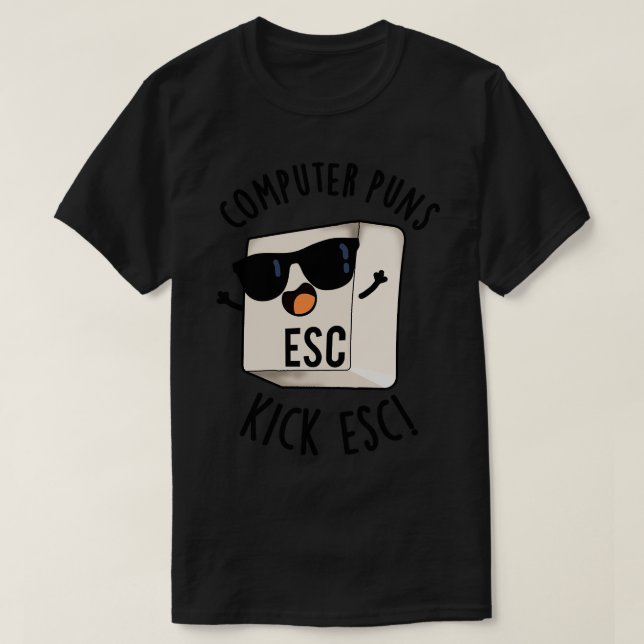 Computerpistolen Kick Esc Funny Keyboard Puffer 1 T-Shirt (Design vorne)