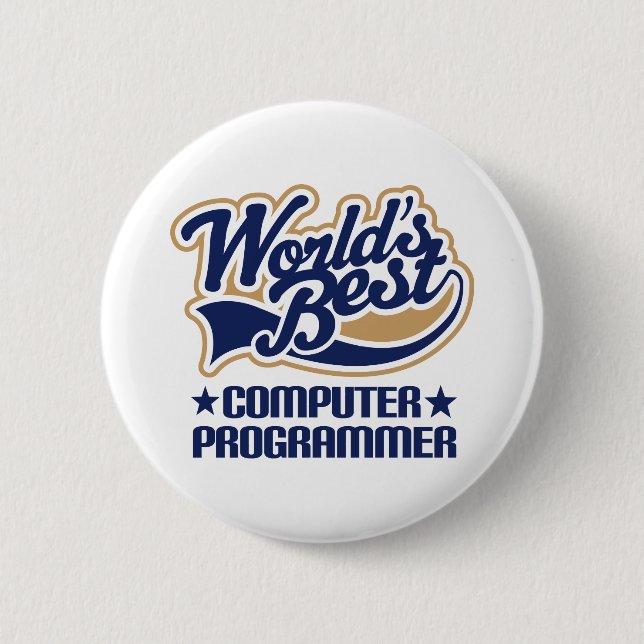 Computerprogrammierer-Geschenk Button (Vorderseite)