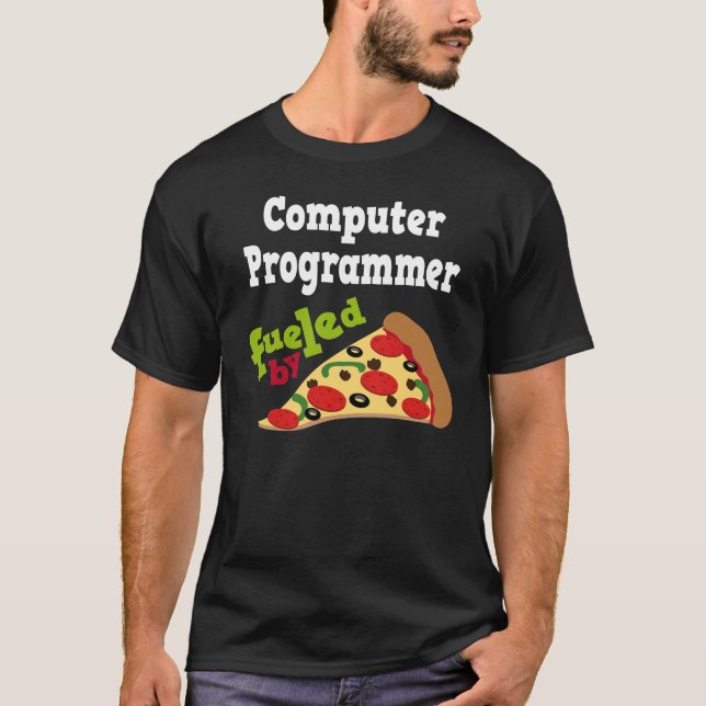 Computerprogrammierer-(lustiges) Pizza-T-Shirt T-Shirt (Vorderseite)