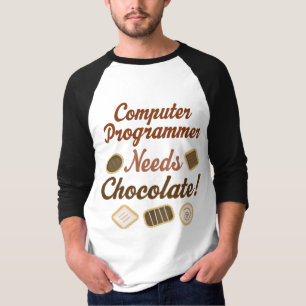 Computerprogrammierer-Schokolade T-Shirt