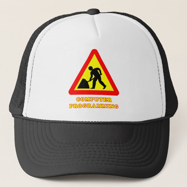 Computerprogrammierung Funny Road Sign Spaß Truckerkappe (Vorderseite)