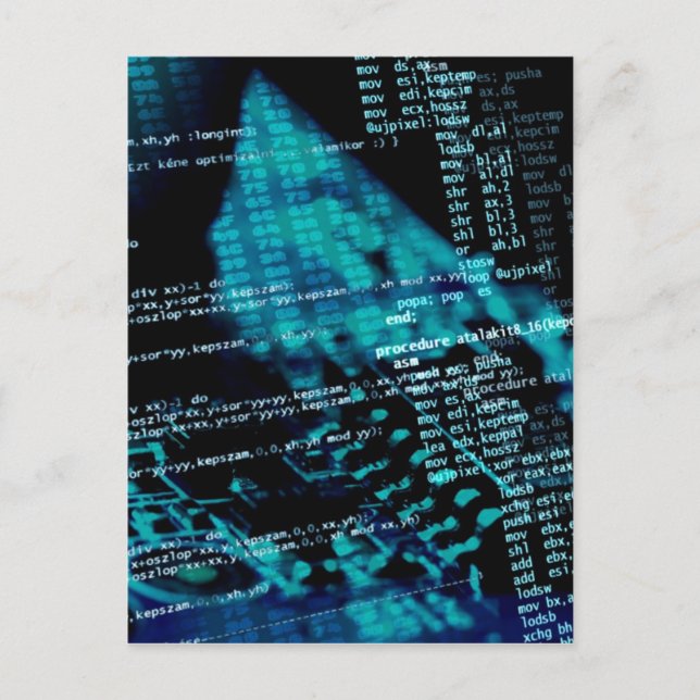 Computerprogrammierung Postkarte (Vorderseite)