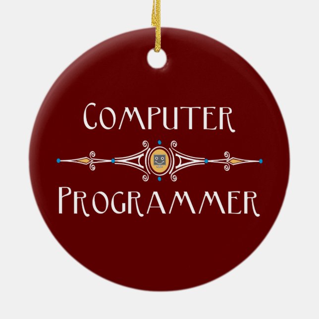Computerprogrammleitung Keramik Ornament (Hinten)