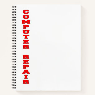 Computerreparatur Notizbuch
