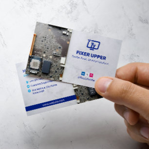 Computerreparaturgeschäft   Strichcode der Hauptpl Visitenkarte