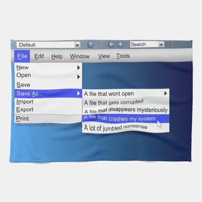 Computersarkasmus Handtuch (Horizontal)