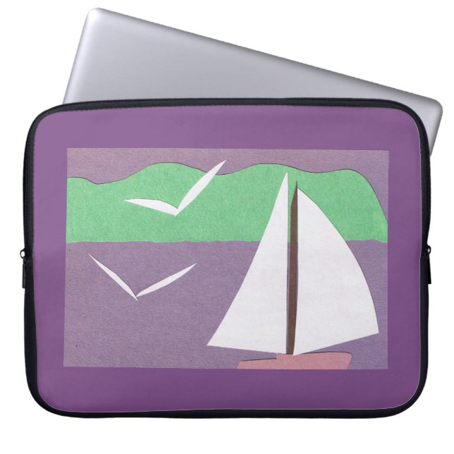 Computerschlauch mit Sailboat-Design Laptopschutzhülle (Vorderseite)