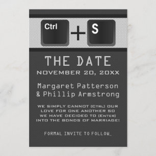 Computerschlüssel Save the Date, grau Save The Date