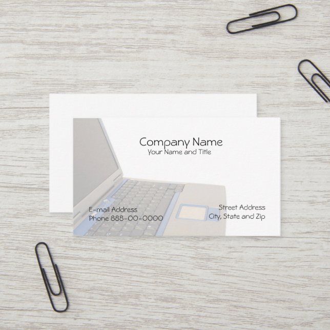 Computerservice Visitenkarte (Vorderseite/Rückseite Beispiel)