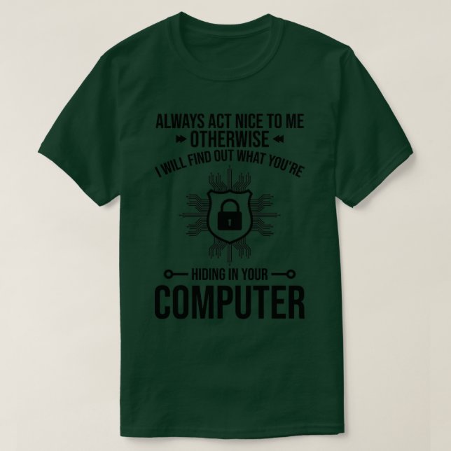 Computersicherheitsgesetz für Cybersicherheit T-Shirt (Design vorne)