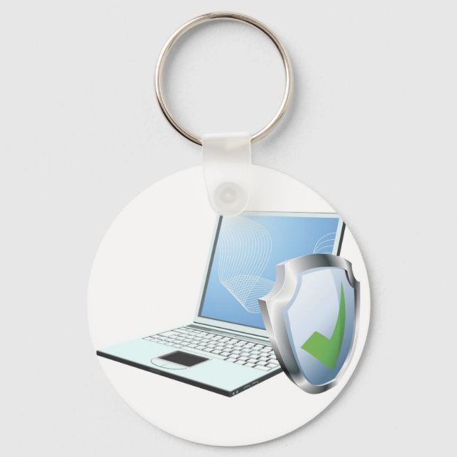 Computersicherheitskonzept Schlüsselanhänger (Vorderseite)