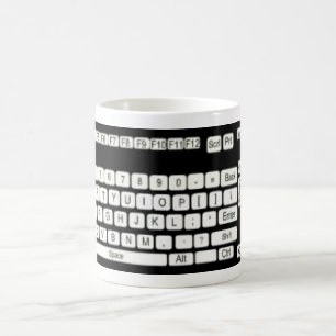Computertastatur-Kunstspass Kaffeetasse