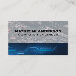 Computerteile Hardware-Tech-Hintergrund Visitenkarte