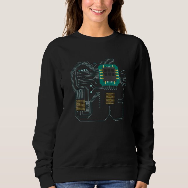 Computerverarbeitungs-Mikrochip-Technologie 1 Sweatshirt (Vorderseite)