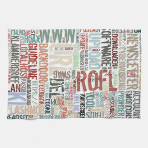 Computerwörterbuch in Farben Geschirrtuch