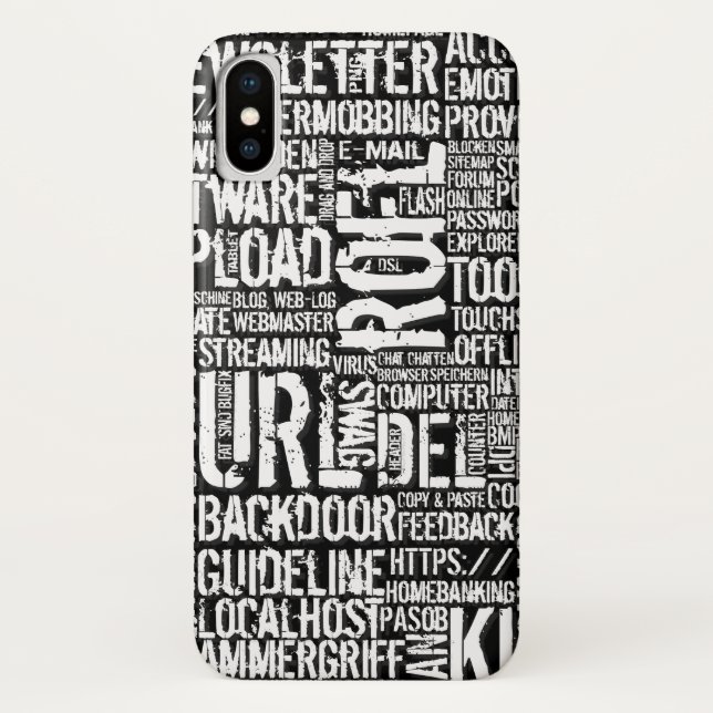 Computerwörterbuch monochrom Case-Mate iPhone hülle (Rückseite)