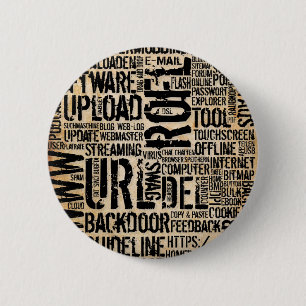 Computerwörterbuch - Vintag Button