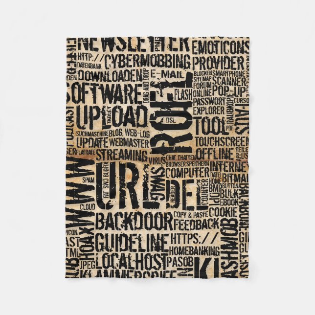 Computerwörterbuch - Vintag Fleecedecke (Vorderseite)