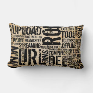 Computerwörterbuch - vintage lendenkissen