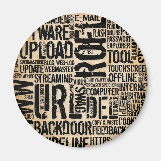 Computerwörterbuch - vintage magnet (Vorne)