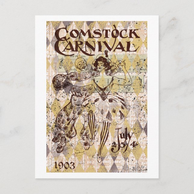 Comstock-Karneval Postkarte (Vorderseite)