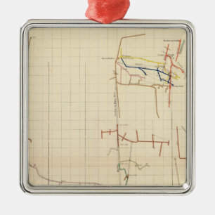 Comstock Mine Maps Number V Silbernes Ornament