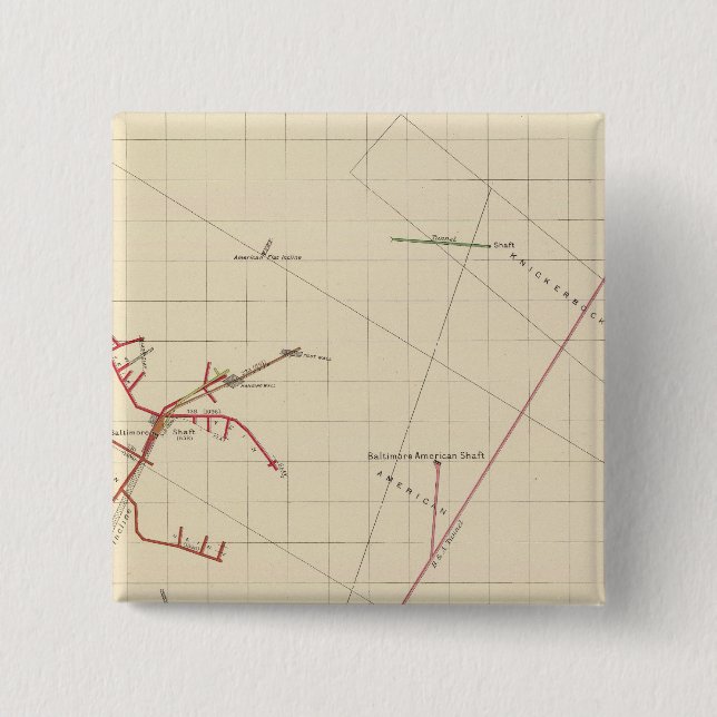 Comstock Mine Maps Nummer VIX Button (Vorderseite)