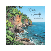 Comté de Door, illustration Wisconsin Lac Michigan