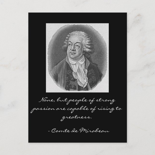 Comte de Mirabeau Postkarte (Vorderseite)