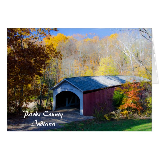 Comté de Narrow Covered Bridge Parke, Indiana (Devant horizontal)