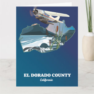 Comté d'El Dorado carte de Californie Carte postal