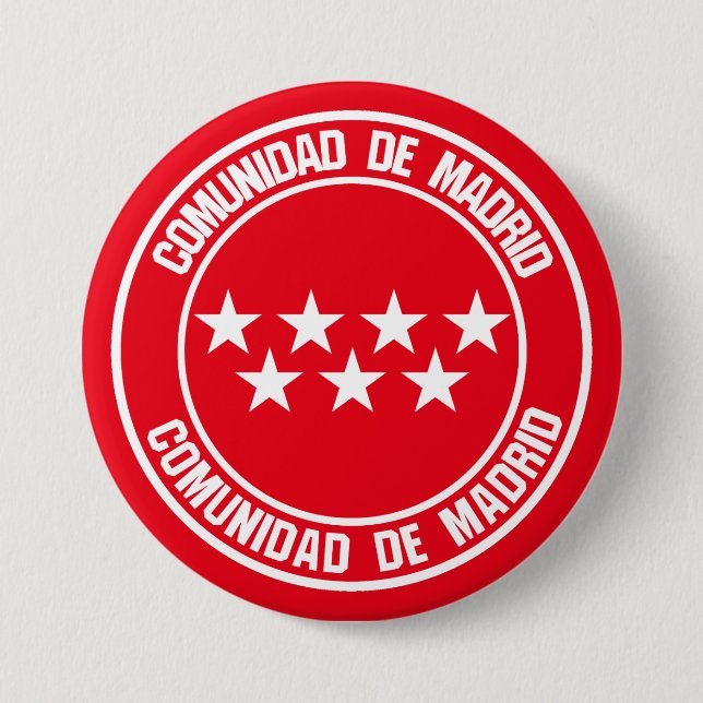 Comunidad de Madrid Runde Emblem Button (Vorderseite)
