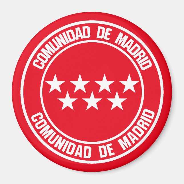 Comunidad de Madrid Runde Emblem Magnet (Vorne)