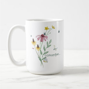 Comunque (con fiori; Italiano) Kaffeetasse