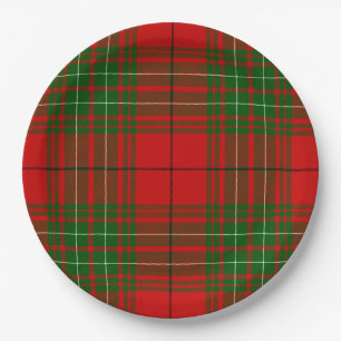 Comyn tartan red kariert pappteller