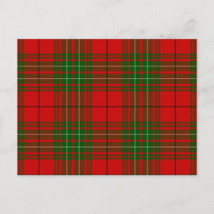 Comyn tartan red kariert postkarte