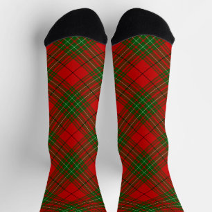 Comyn-Tartan rot grün kariert Socken