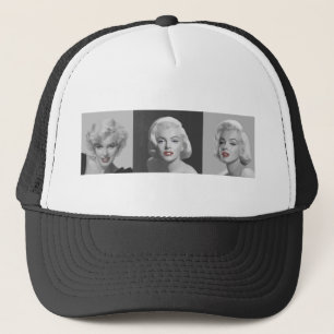 CON18BWRD Marilyn Trio-rote Lippen blaues Eyes.tif Truckerkappe