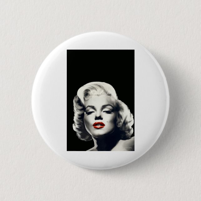 CON24BW-V4 rote Lippen Marilyn IN BLACK.tif Button (Vorderseite)