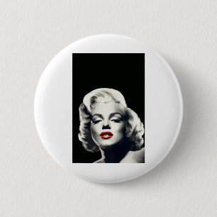 CON24BW-V4 rote Lippen Marilyn IN BLACK.tif Button