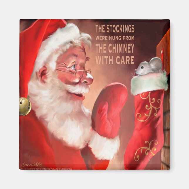 CON33 Santa 3 Strumpfs.tif Magnet (Vorne)