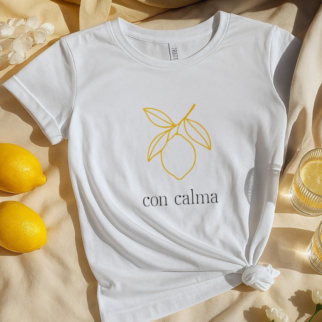 Con Calma Italian Lemon Ästhetik | Boho Summer T-Shirt (Von Creator hochgeladen)