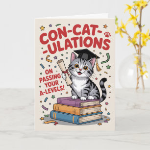 „Con-cat-ulations“ Erfolg auf A-Level Karte