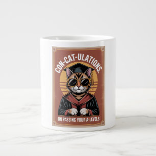 „Con-Cat-ulations“ Erfolg auf A-Level-Niveau 1970e Jumbo-Tasse