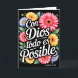 Con Dios Todo Es Posible-Shirt Christlich Spanisch Karte<br><div class="desc">Con Dios Todo Es Posible-Shirt Christlich Spanisch für Frauen _1</div>